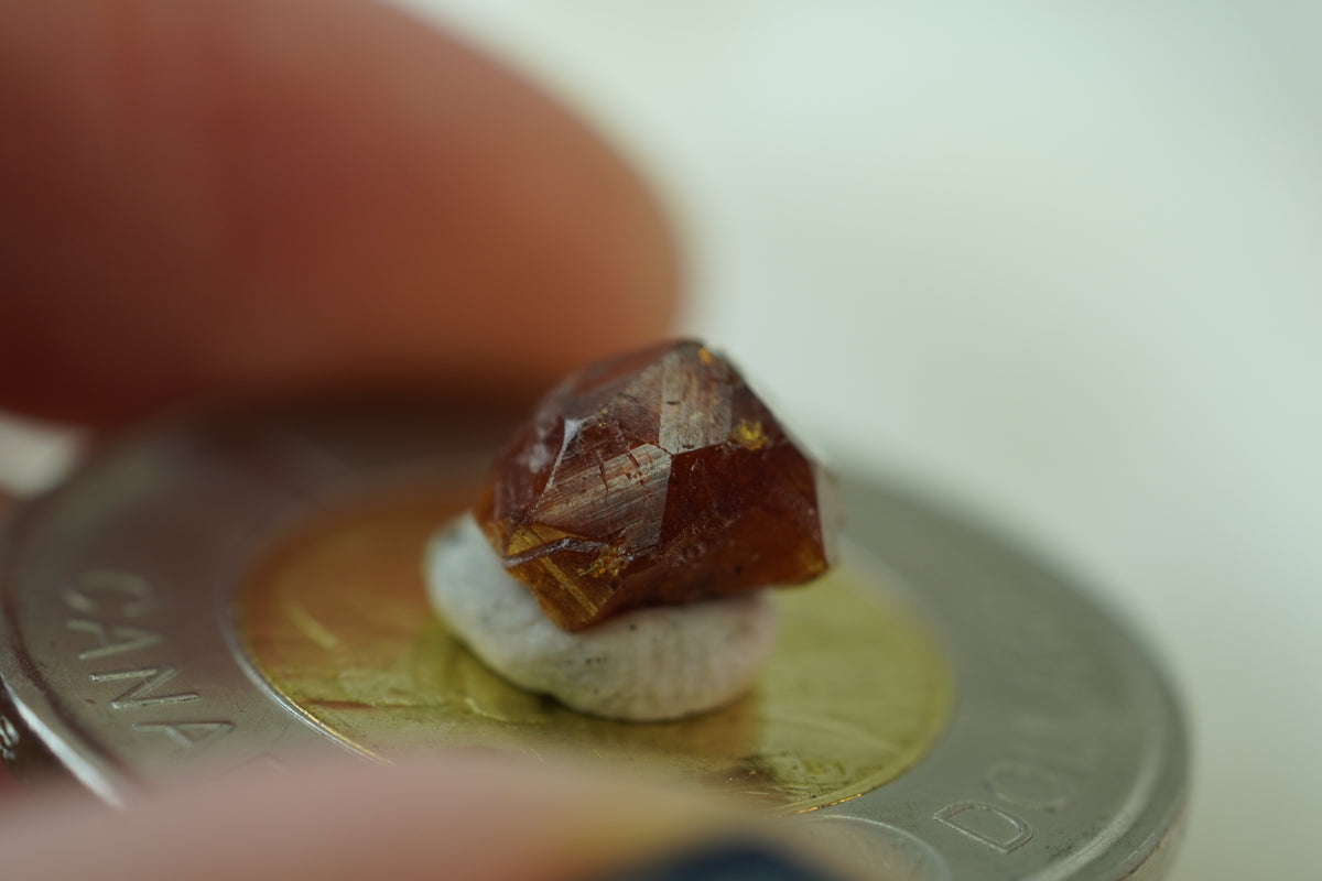 Spessartine Garnet Specimen, 8 × 6 × 5 mm, from British Columbia, Canada