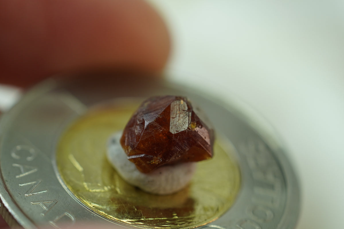 Spessartine Garnet Specimen, 8 × 6 × 5 mm, from British Columbia, Canada