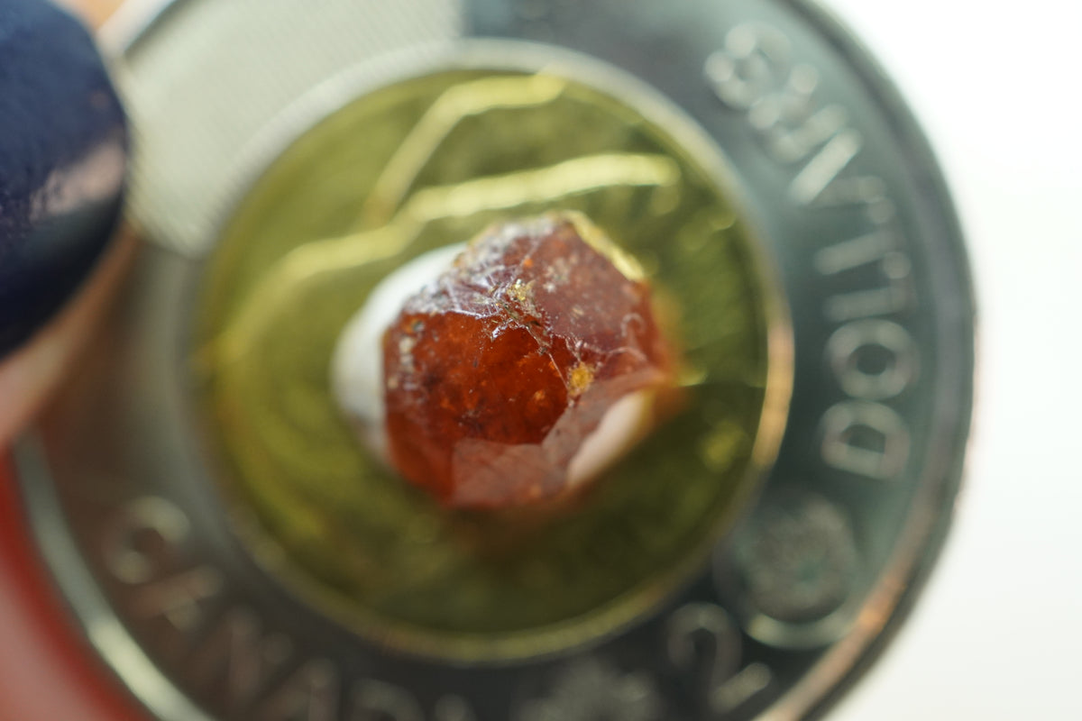 Spessartine Garnet Specimen, 8 × 6 × 5 mm, from British Columbia, Canada