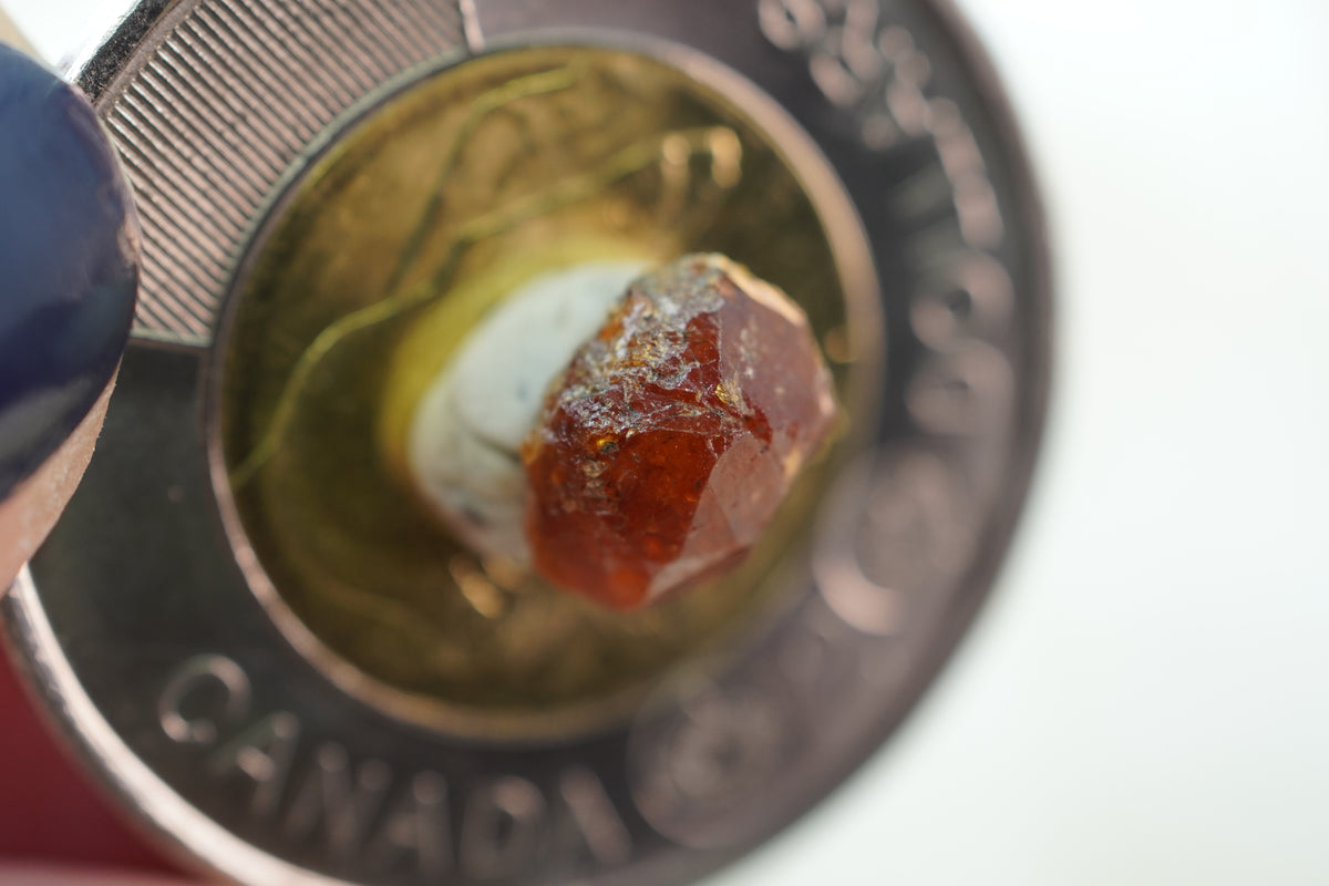 Spessartine Garnet Specimen, 8 × 6 × 5 mm, from British Columbia, Canada