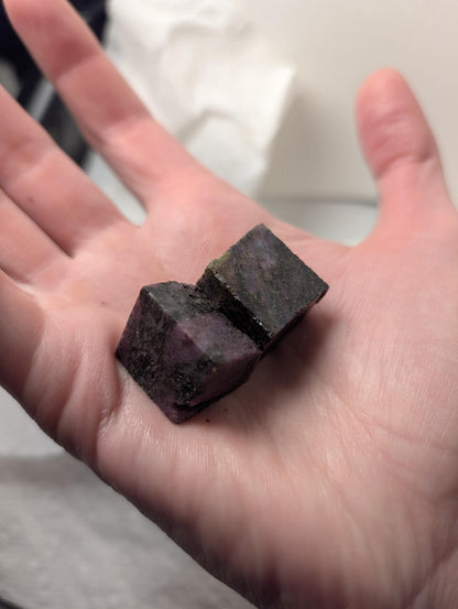 Curated Box of Corundum-Sapphire Rough, from Newfoundland and Labrador, Canada