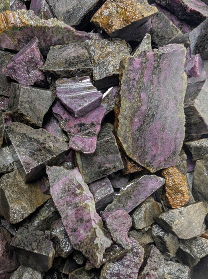 Curated Box of Corundum-Sapphire Rough, from Newfoundland and Labrador, Canada