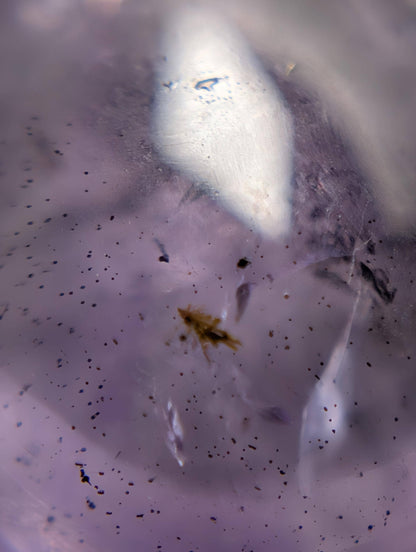 Amethyst Cabochon, 19 x 10 mm, Handmade Pear, from Newfoundland and Labrador, Canada
