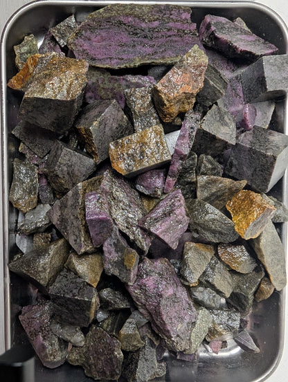 Curated Box of Corundum-Sapphire Rough, from Newfoundland and Labrador, Canada