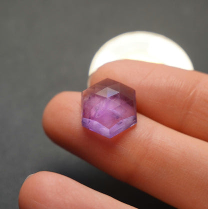 Amethyst, 14.65 x 6 mm Rose Cut Stone, from Newfoundland and Labrador, Canada