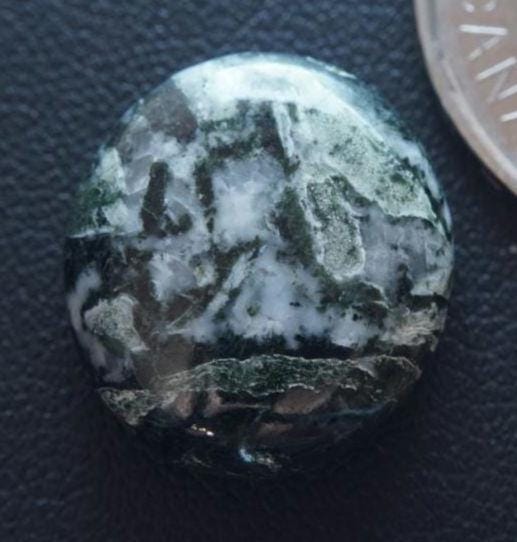 Dallasite Cabochon, 20 x 18 mm, Handmade Round, from British Columbia, Canada