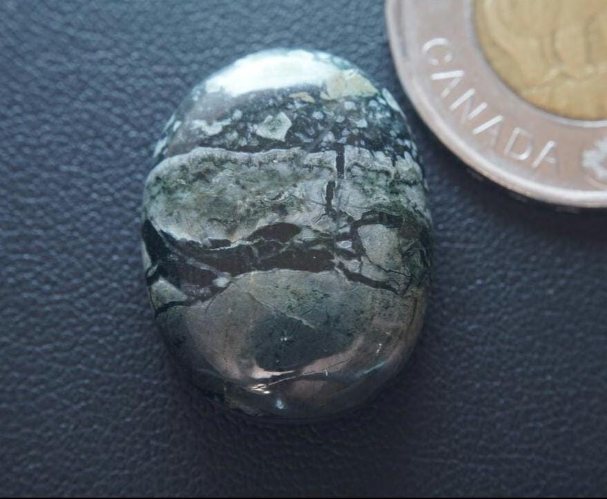Dallasite Cabochon, 25 x 19.5 mm, Handmade Oval, from British Columbia, Canada