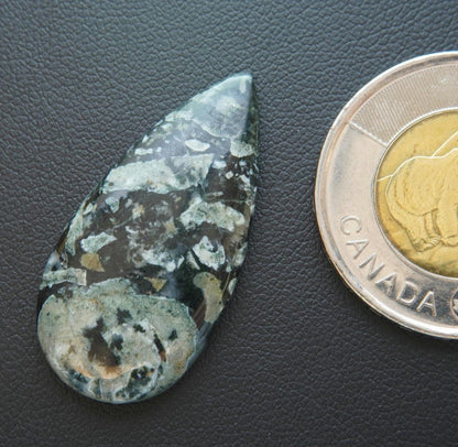 Dallasite Cabochon, 36 x 18 mm, Handmade Pear, from British Columbia, Canada