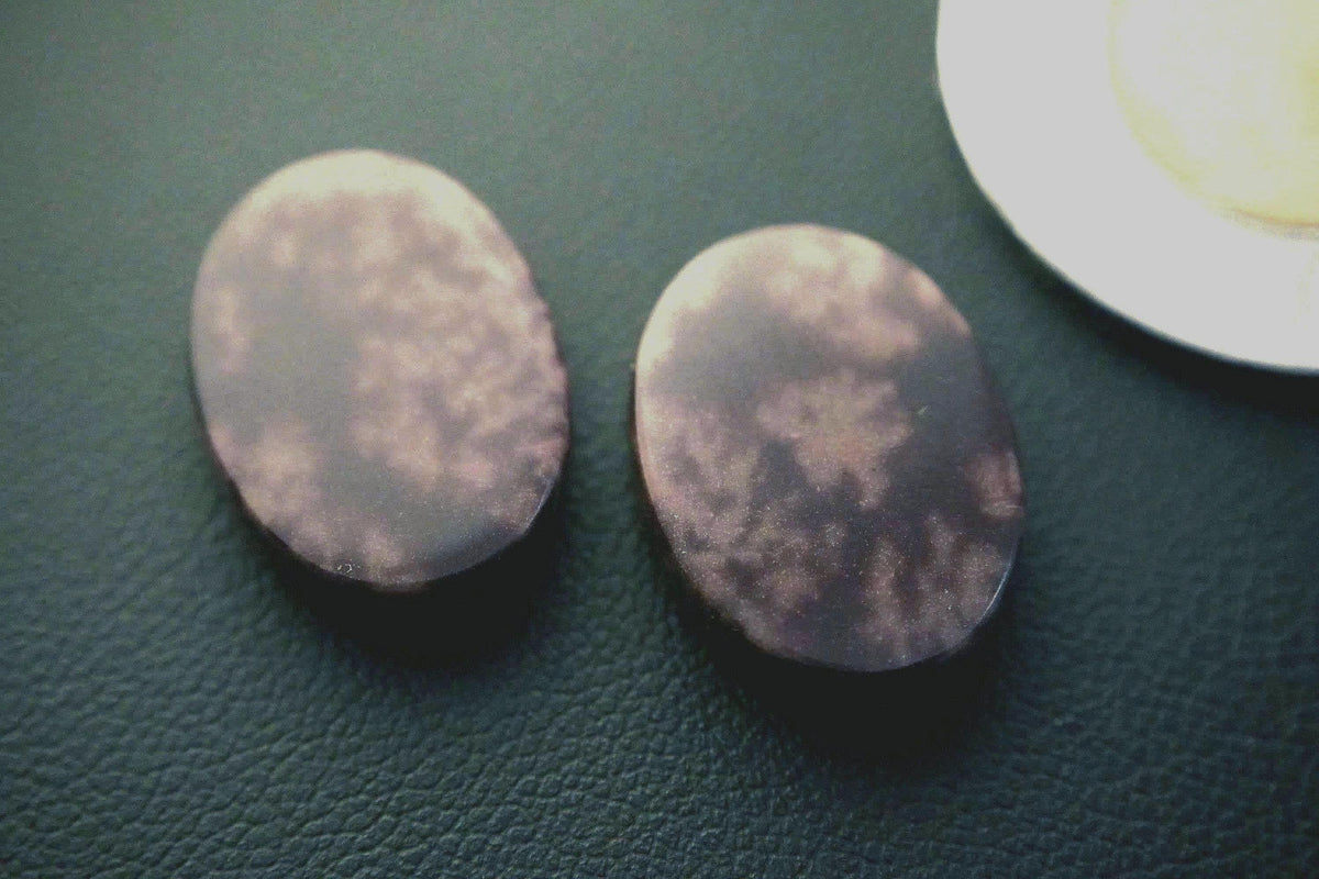Jasper Cabochons, 18 x 14 mm, Handmade Oval Pair, from Newfoundland and Labrador, Canada