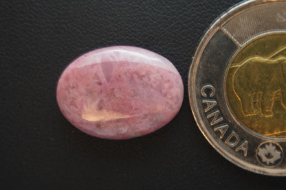 Rhodonite Cabochon, 20 x 15 mm, Handmade Oval, from British Columbia, Canada