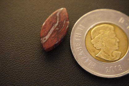 Jasper Cabochon, 19 x 9 mm, Handmade Marquise, from Newfoundland and Labrador, Canada