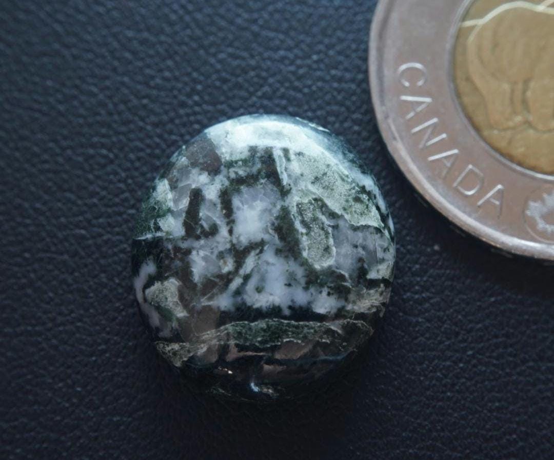 Dallasite Cabochon, 20 x 18 mm, Handmade Round, from British Columbia, Canada