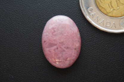Rhodonite Cabochon, 20 x 15 mm, Handmade Oval, from British Columbia, Canada