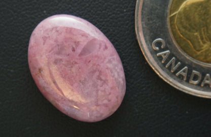 Rhodonite Cabochon, 20 x 15 mm, Handmade Oval, from British Columbia, Canada