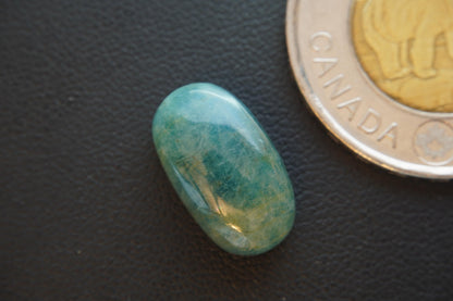 Aquamarine Cabochon, 16 x 10 mm, Handmade Oval, from Newfoundland and Labrador, Canada