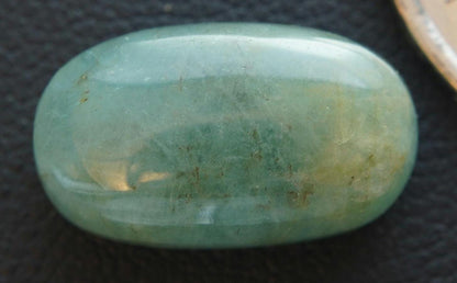 Aquamarine Cabochon, 16 x 10 mm, Handmade Oval, from Newfoundland and Labrador, Canada