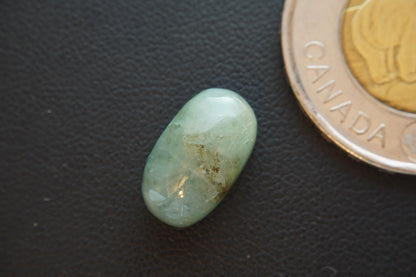 Aquamarine Cabochon, 14 x 8 mm, Handmade Oval, from Newfoundland and Labrador, Canada