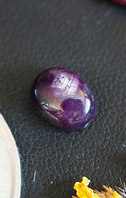 Corundum Ruby Cabochon, 8.4 x 6.7 mm Handmade Oval, from Newfoundland and Labrador, Canada