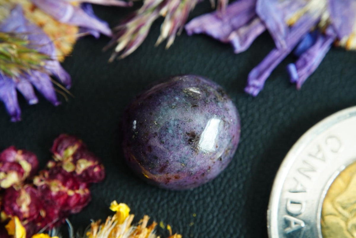 Corundum-Sapphire Cabochon, 14 x 13 mm, Handmade Oval, from Newfoundland and Labrador, Canada