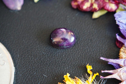 Corundum Ruby Cabochon, 8.4 x 6.7 mm Handmade Oval, from Newfoundland and Labrador, Canada