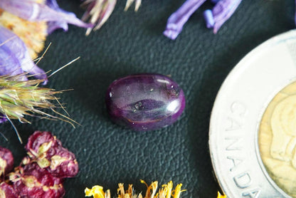 Corundum-Sapphire Cabochon, 10 x 7 mm, Handmade Oval, from Newfoundland and Labrador, Canada