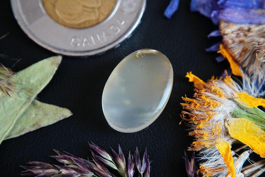 Cabochon en agate cornaline, 18 x 13 mm, ovale fait main, de Colombie-Britannique, Canada
