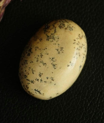 Dendritic Dolomitic Limestone Cabochon, 16 x 11 mm, Handmade Oval, from Saskatchewan, Canada