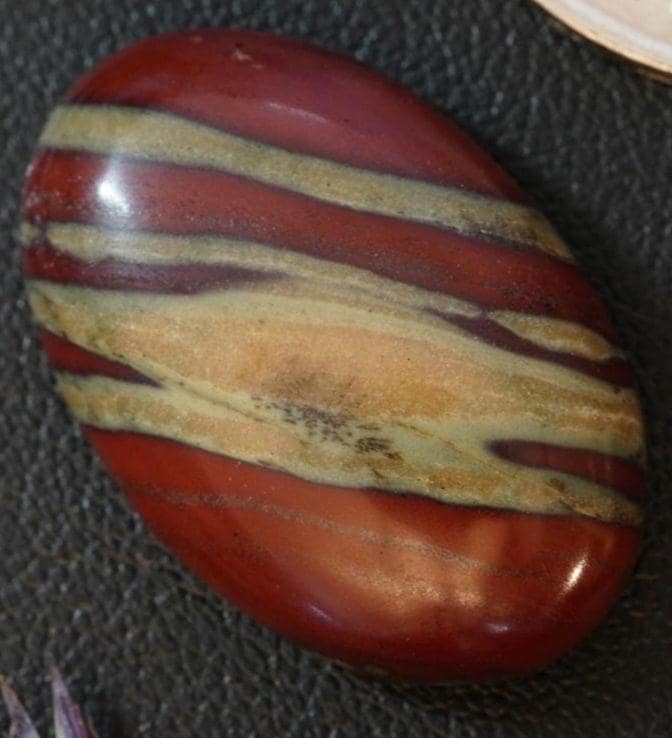 Banded Jasper Cabochon, 26 x 17 mm, Handmade Oval, from Saskatchewan, Canada