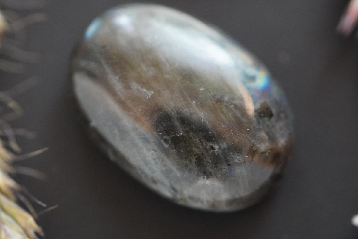 Labradorite Cabochon, 26 x 18 mm, Handmade Oval, from Newfoundland and Labrador, Canada