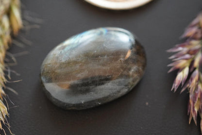 Labradorite Cabochon, 26 x 18 mm, Handmade Oval, from Newfoundland and Labrador, Canada