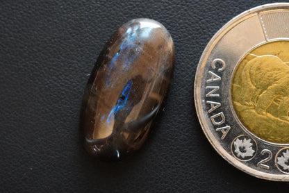 Labradorite Cabochon, 24 x 13 mm, Handmade Oval, from Newfoundland and Labrador, Canada
