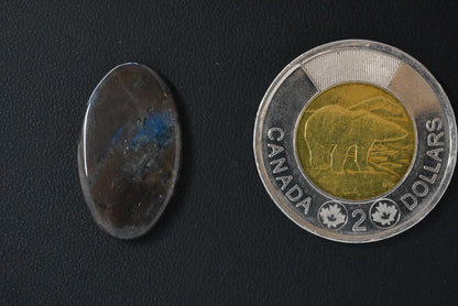 Labradorite Cabochon, 25 x 14 mm, Handmade Oval, from Newfoundland and Labrador, Canada