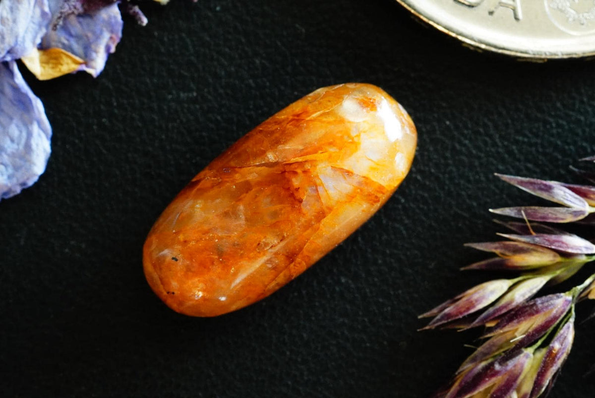 Peristerite Cabochon, 17 x 8 mm Handmade Oval, from Ontario, Canada