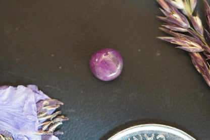 Corundum-Sapphire Cabochon, 6.25 x 3.5 mm, Handmade Round, from British Columbia, Canada