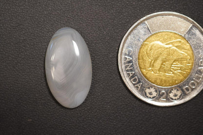 Agate Cabochon, 24 x 14 mm, Handmade Oval, from British Columbia, Canada