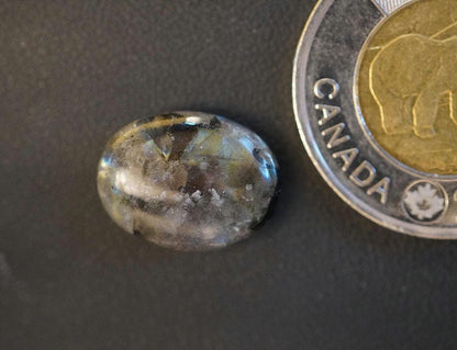 Labradorite Cabochon, 17 x 13 mm, Handmade Oval, from Newfoundland and Labrador, Canada
