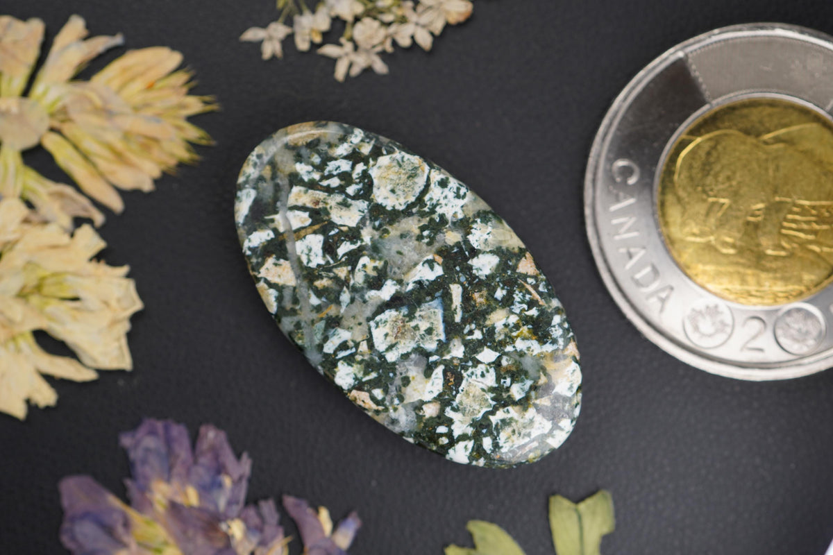 Dallasite Cabochon, 33 x 18.5 mm, Handmade Oval, from British Columbia, Canada