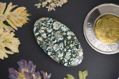 Dallasite Cabochon, 33 x 18.5 mm, Handmade Oval, from British Columbia, Canada