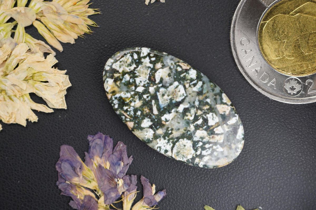 Dallasite Cabochon, 33 x 18.5 mm, Handmade Oval, from British Columbia, Canada