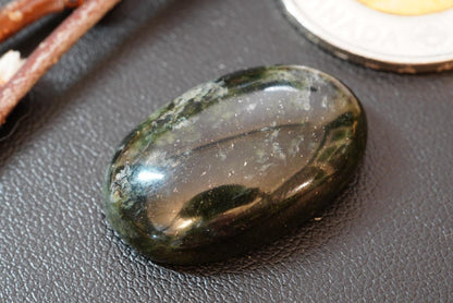 Serpentine Cabochon, 26 x 17 mm, Handmade Oval, from Newfoundland and Labrador, Canada